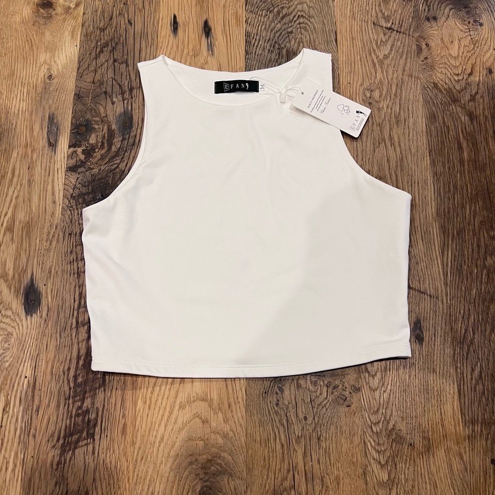 EFAN Womens Sleeveless High Neck Crop Tops
